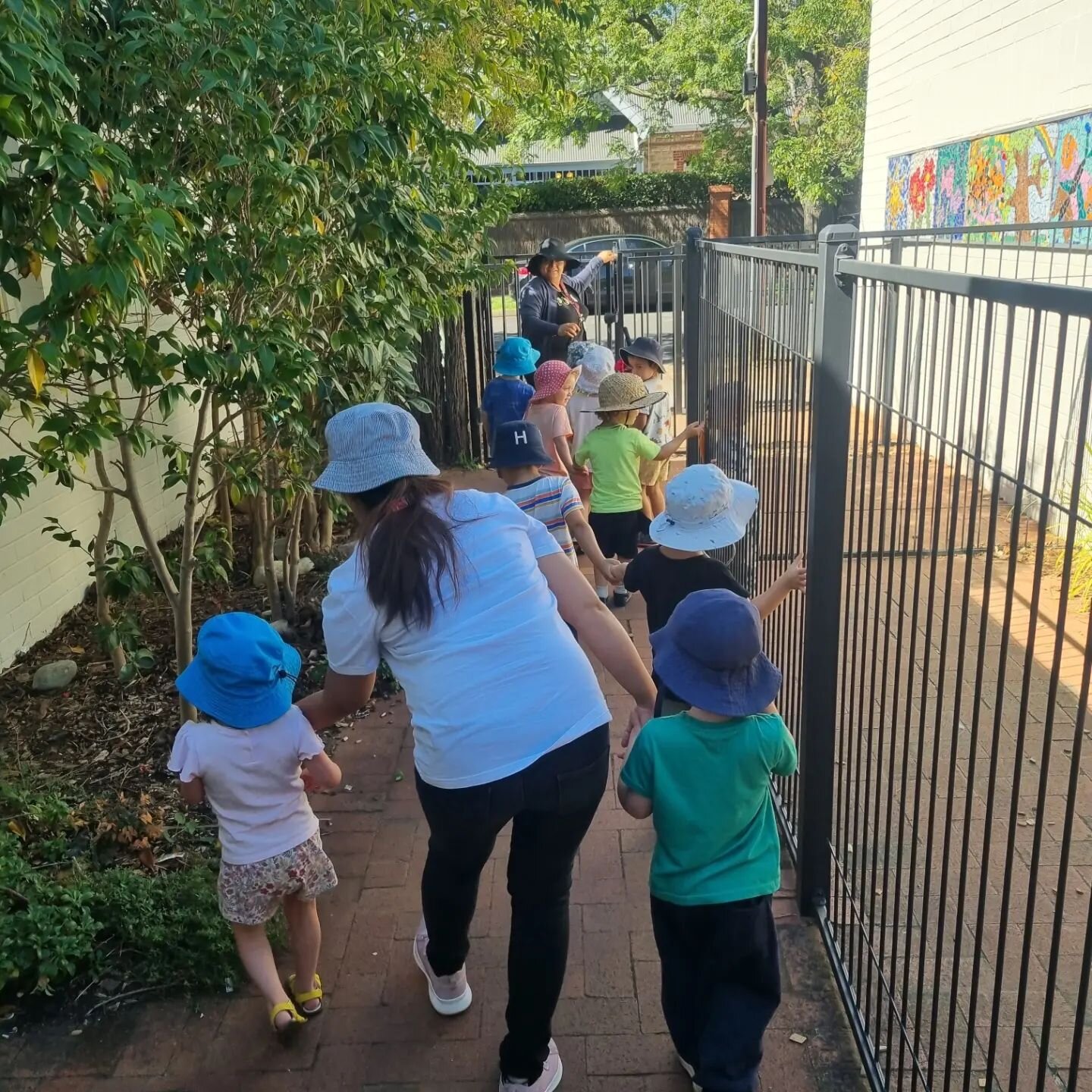 Last week we begun our community connection with St.Josephs Kingswood. We visited the school to expose our Kindy children to a school environment and setting. They enjoyed exploring the nature playground.