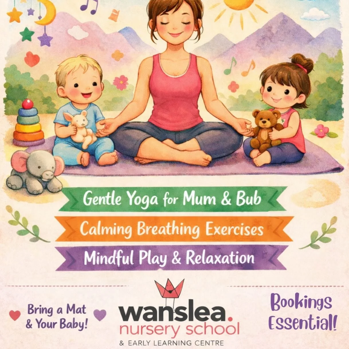 🧸✨ Join us for our Playgroup Learning Through Play sessions every Friday, 9:30&ndash;11am!

This week, we&rsquo;re excited to welcome Kate from Little Hearts Yoga for a special session of mindfulness, movement, and yoga for bubs and parents, support