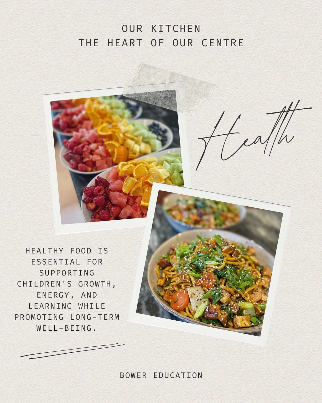 🍎 The Heart of Our Centre: The Kitchen 🥕

At the very heart of our childcare centre is a space filled with love, laughter, and the delicious aroma of nourishing meals, our kitchen 💛👩&zwj;🍳👶

Every day, our dedicated kitchen team creates meals t