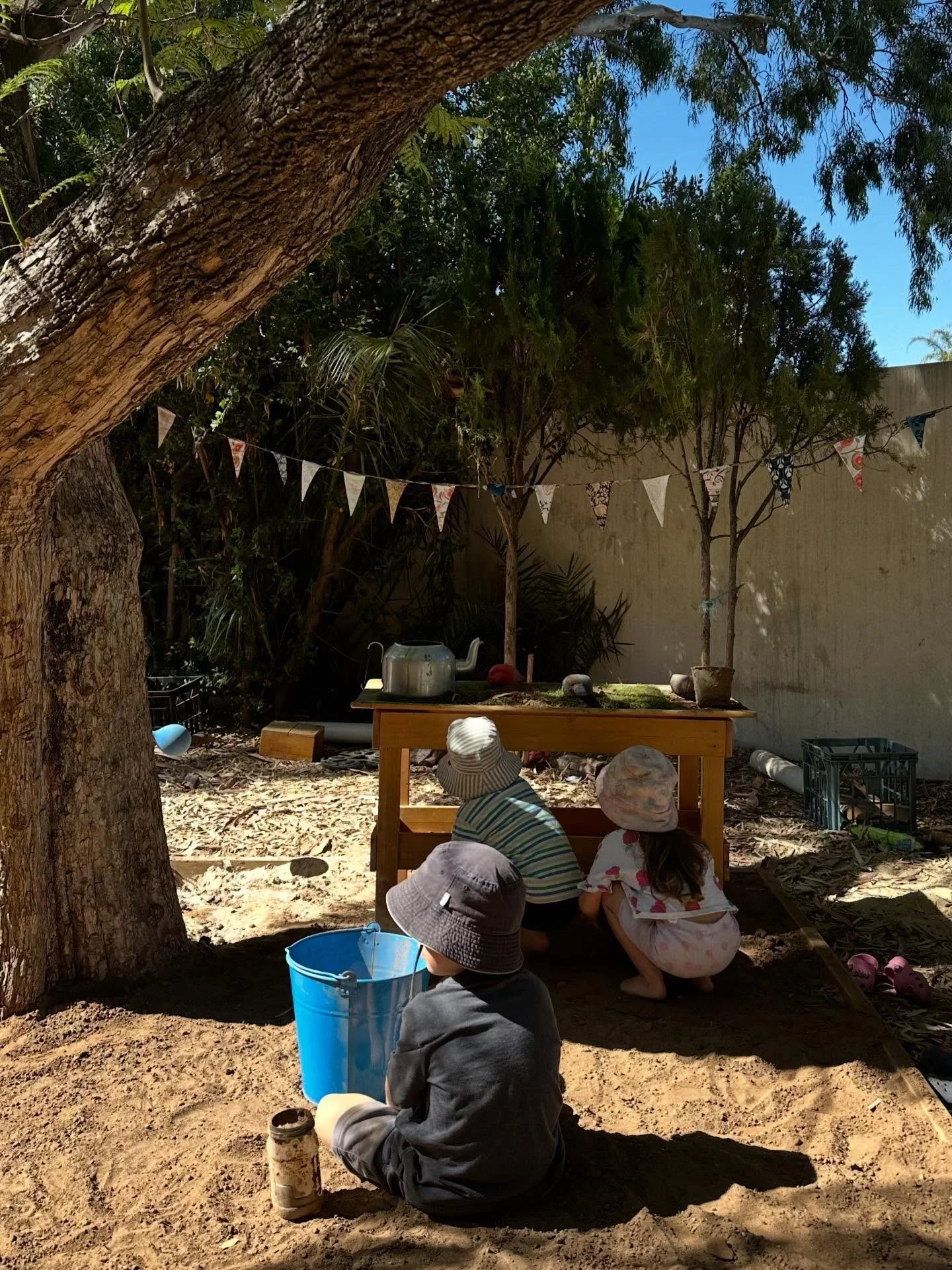 GLORIOUS MUD 🤎 

Under the shade of our jacaranda tree we have introduced a dirt pit- just add water, pots, sticks and imagination ✨
.
.
.
#mudpit #creation #sensory #ashgrovehouse #bowereducation