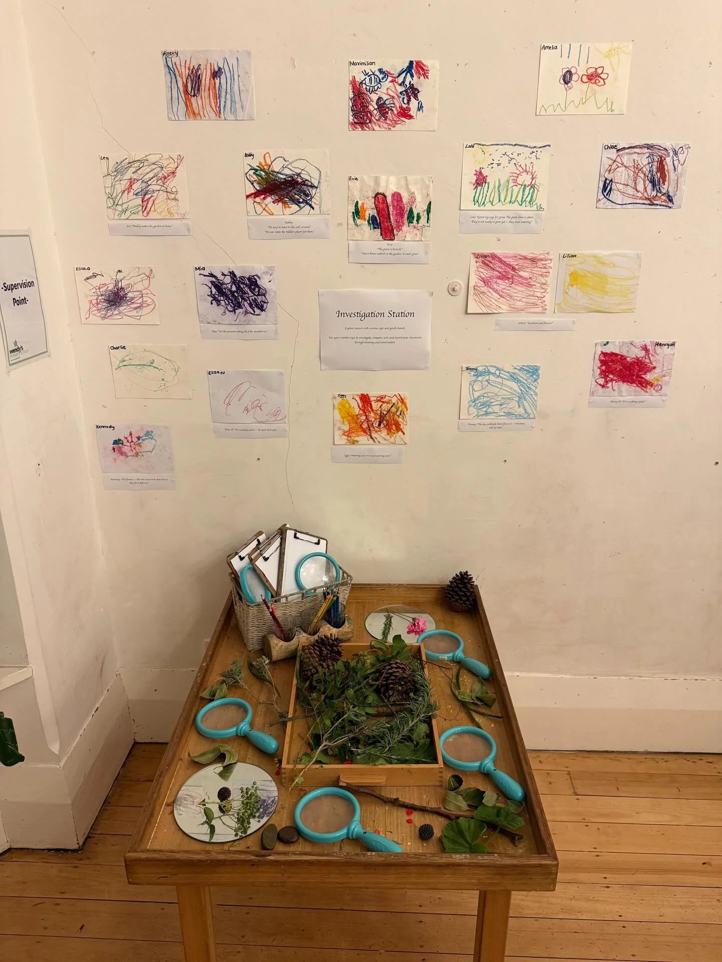 On Friday the Preschool children enjoyed exploring their &ldquo;Investigation Station,&rdquo; using curious eyes and gentle hands to observe nature. The children compared, sorted, and recorded their discoveries through drawings and meaningful discuss