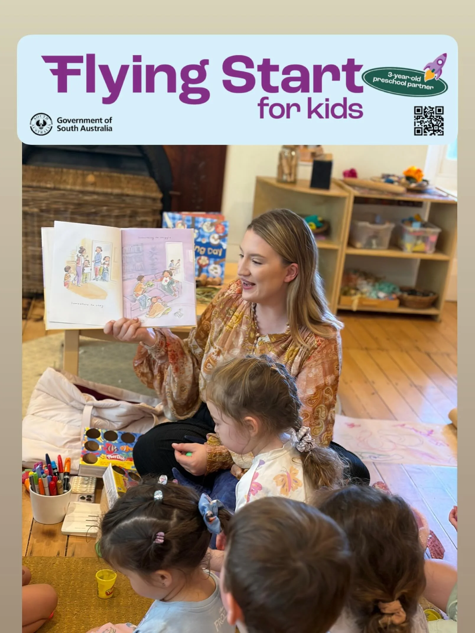 Did you know we are offering the Flying Start Preachool Program for 3 year olds? 
Providing children with additional opportunities to develop skills, confidence, and curiosity that support a successful transition to school.

Through a play based appr
