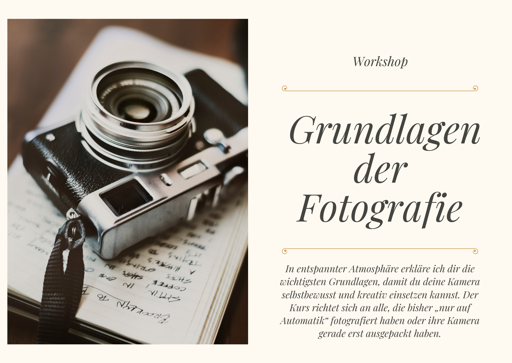 Fotoworkshop Grundlagen