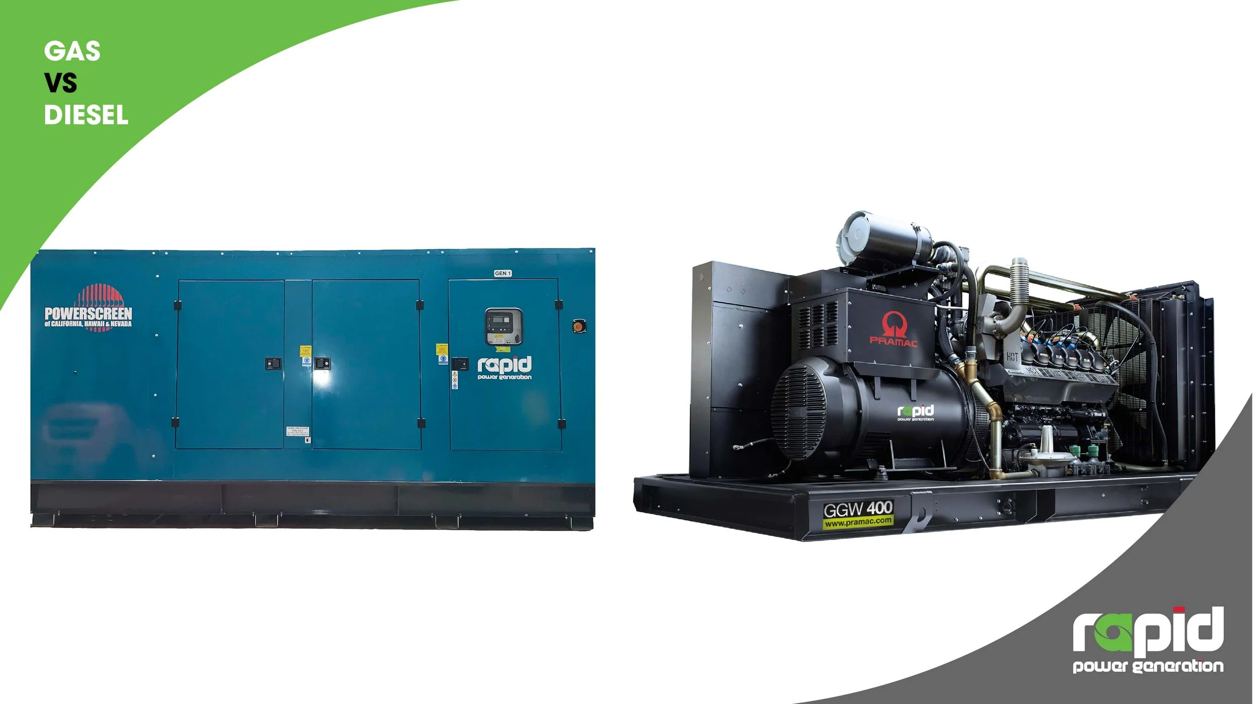 What are the differences between natural gas and diesel generator sets?