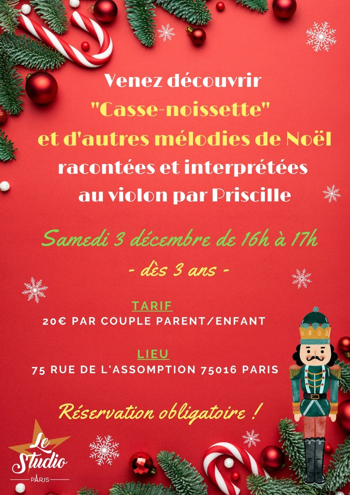 Atelier du Dimanche Spécial Noel