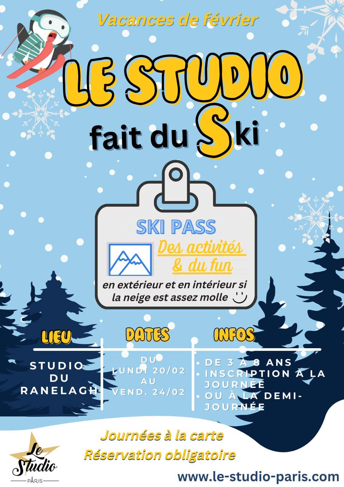 Stage de Février : Le Studio fait du Ski :-))
