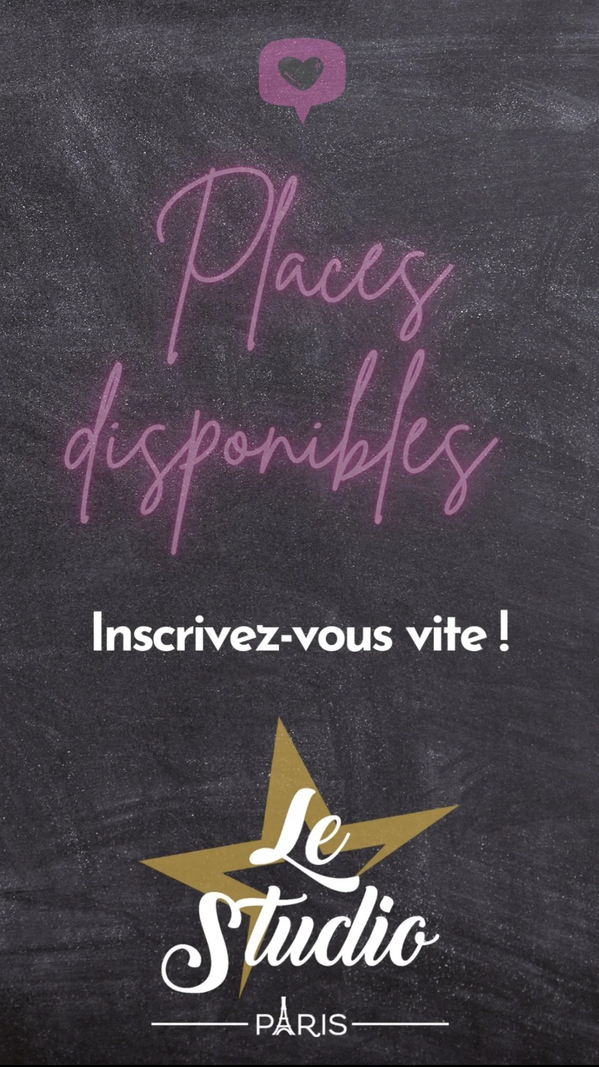 Places disponibles au Studio PARIS