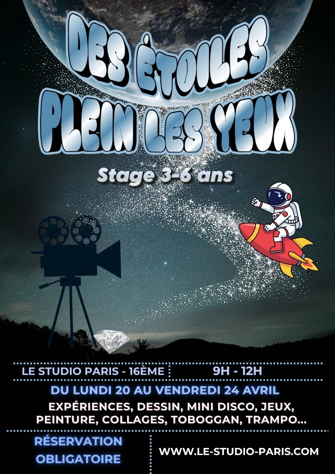 Stage 3/6 ans Paris vacances de printemps