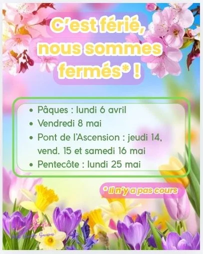 Les jours fériés à venir