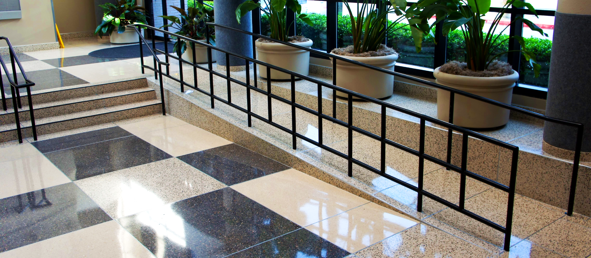 Terrazzo tile installed at Baylor Hospital Medical Center