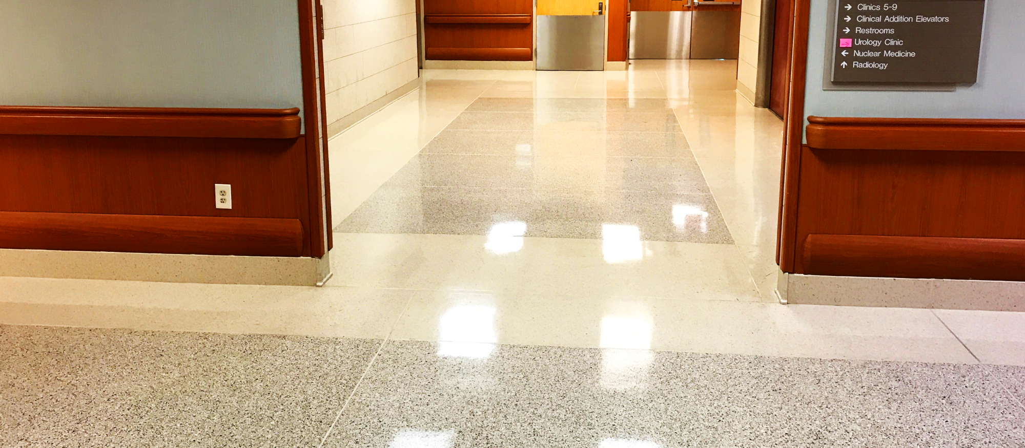 Terrazzo florin for hospital low maintenance commercial floors