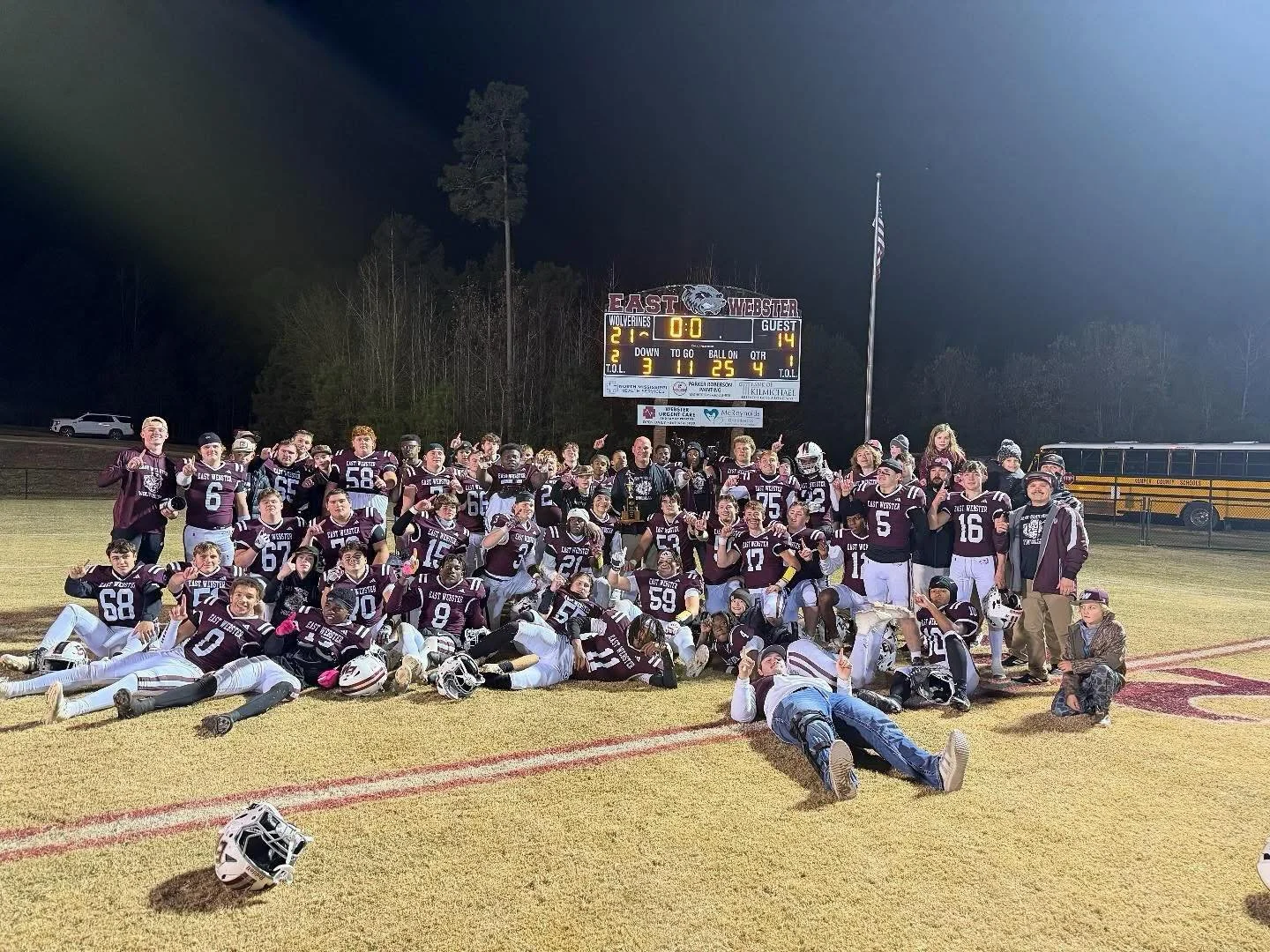 🐺 Happy Saturday &amp; Good Luck, East Webster Wolverines! 🐺

A huge congratulations to the Wolverines for making it this far in the playoffs &mdash; what an incredible season!

They hit the field today at 3:30 PM at the Mississippi State Universit