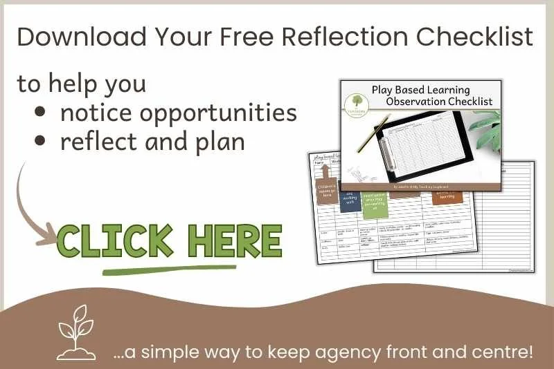 agency in early childhood reflection checklist
