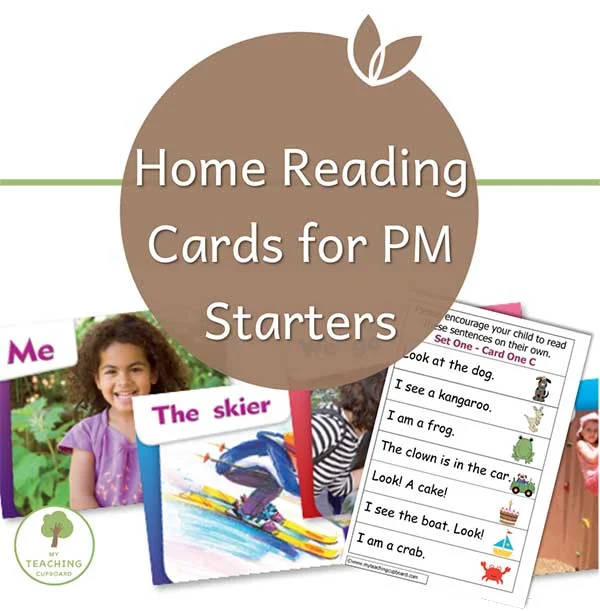 Home Reading Cards to support PM Starters Emergent Readers  