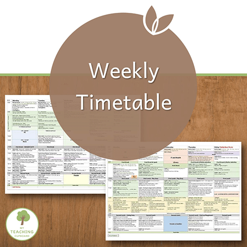 Weekly Timetable for My Play-based Classroom