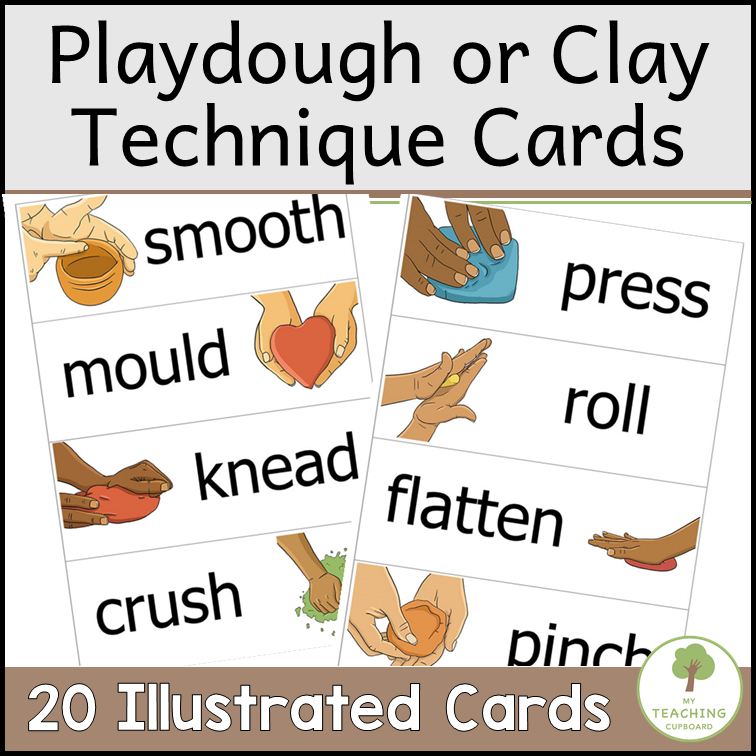 Play Dough or Clay Technique Cards