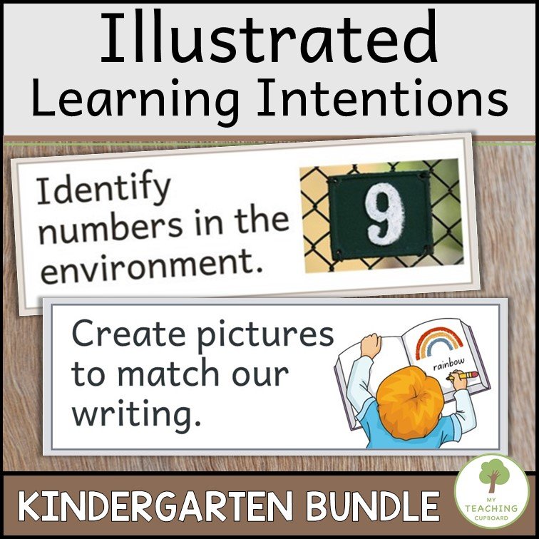 BUNDLE of Illustrated Learning Intentions for Foundation Stage