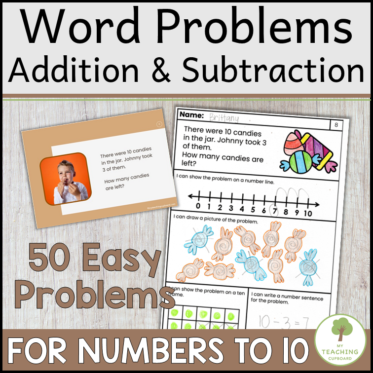 50 Simple Number Stories on Addition and Subtraction to 10