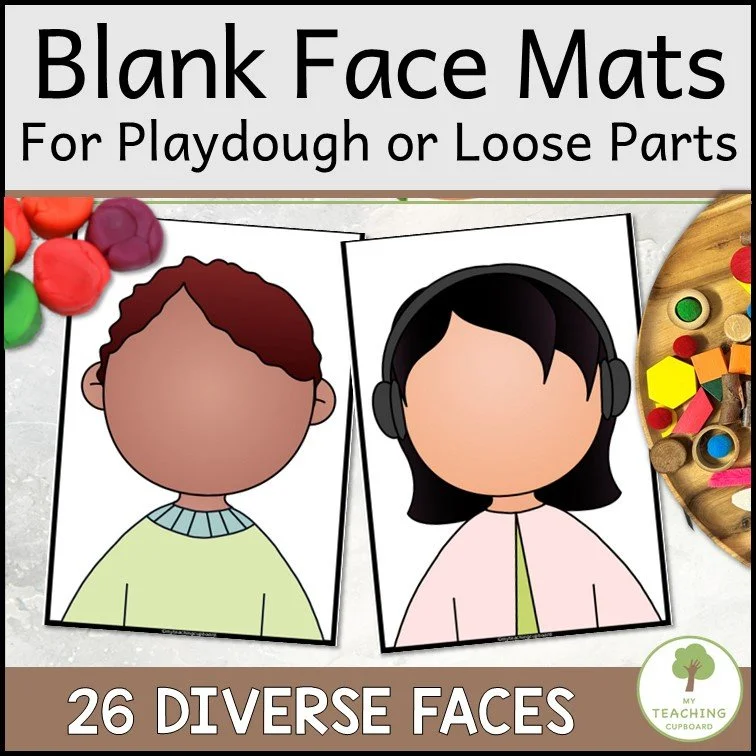 Loose Parts or Playdough Face Mats