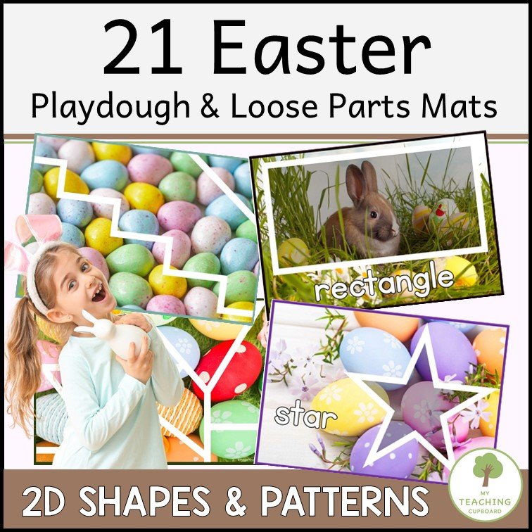 Loose Parts and Playdough Easter Mats