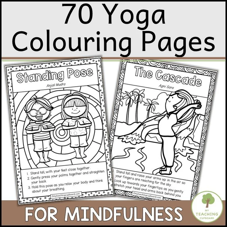 Yoga Colouring Pages