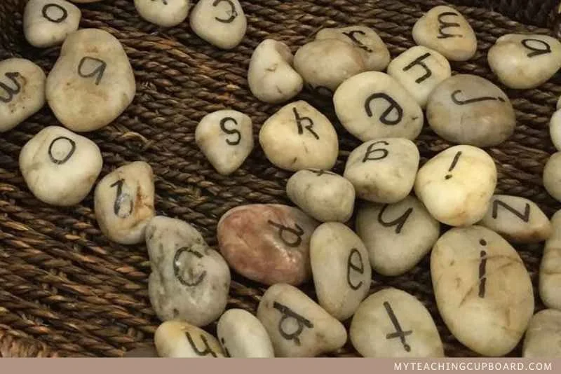 write letters on rocks