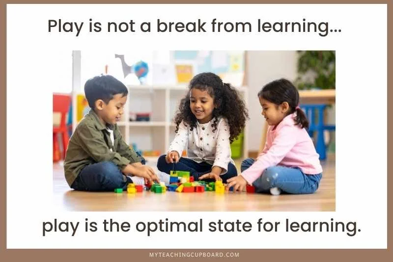 play is not a break from learning; play is the optimal state for learning
