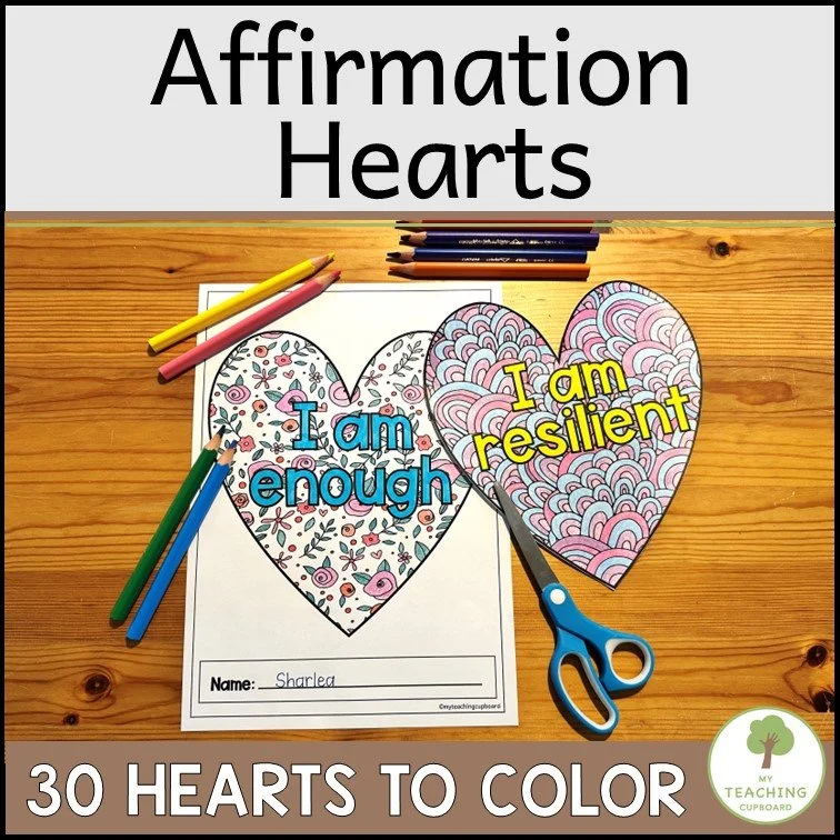 Affirmation Hearts – Mindful Colouring for Positive Self-Talk and SEL