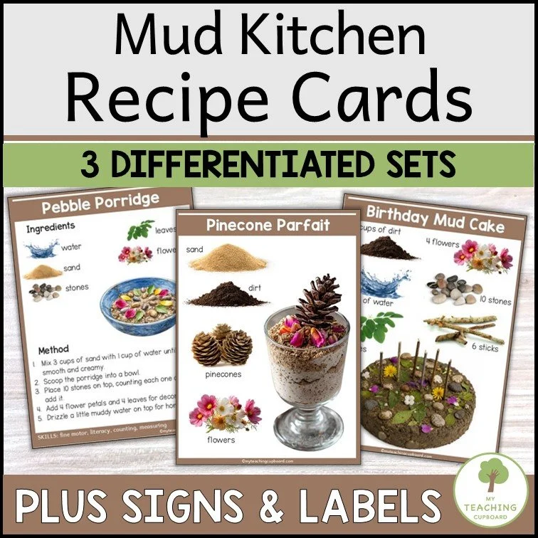 Mud Kitchen Recipe Cards