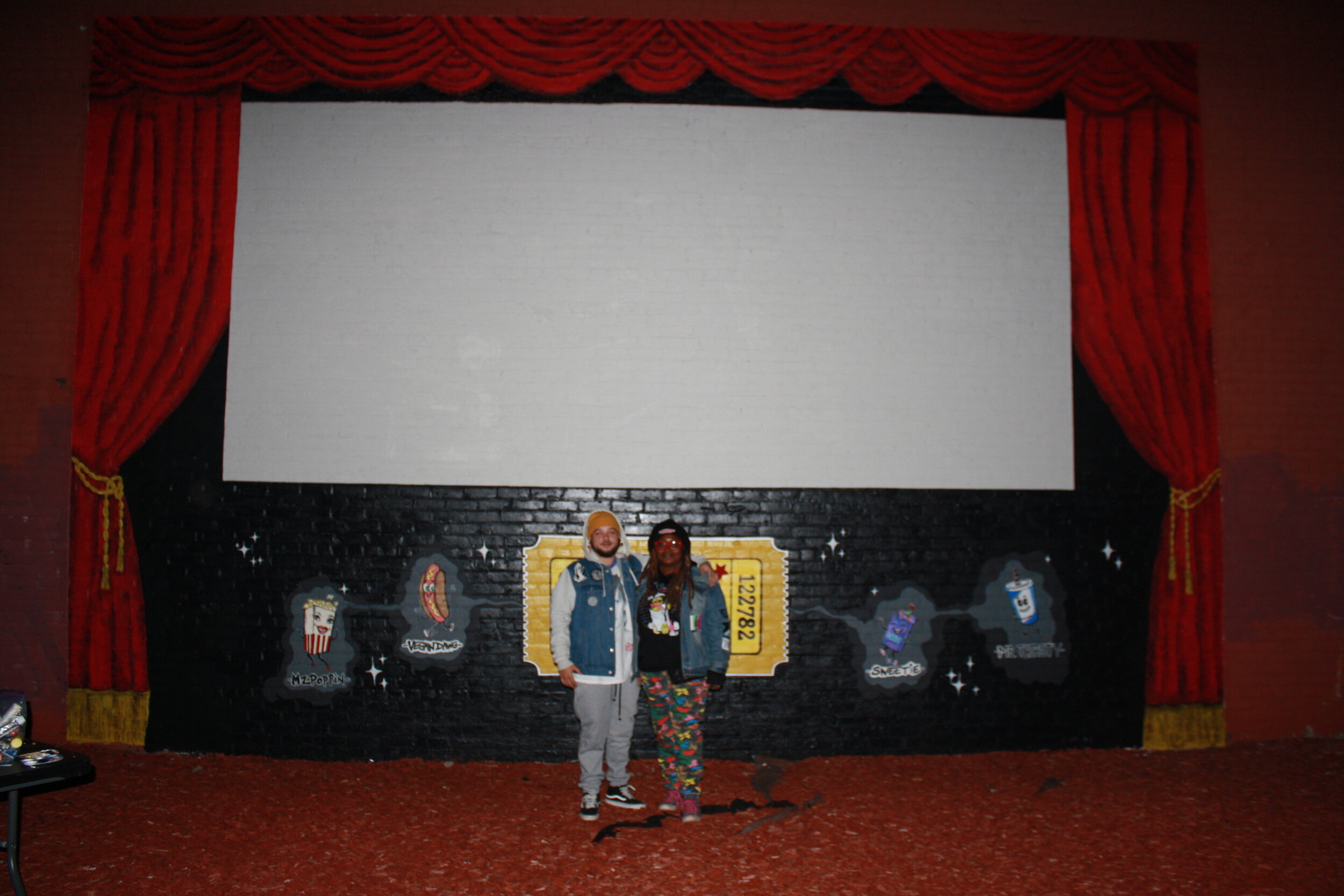09 Blight Hernandez and Naye-Taye Visuals Paint The Senate Theater Movie Screen Mural