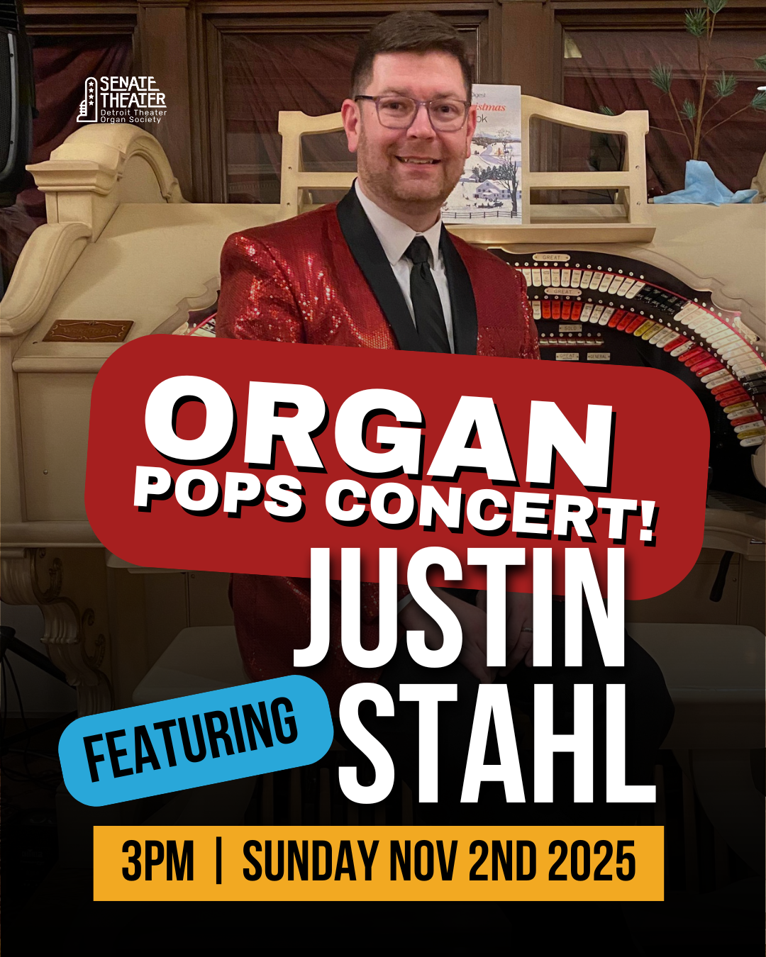 Organ Pops Concert Featuring Justin Stahl