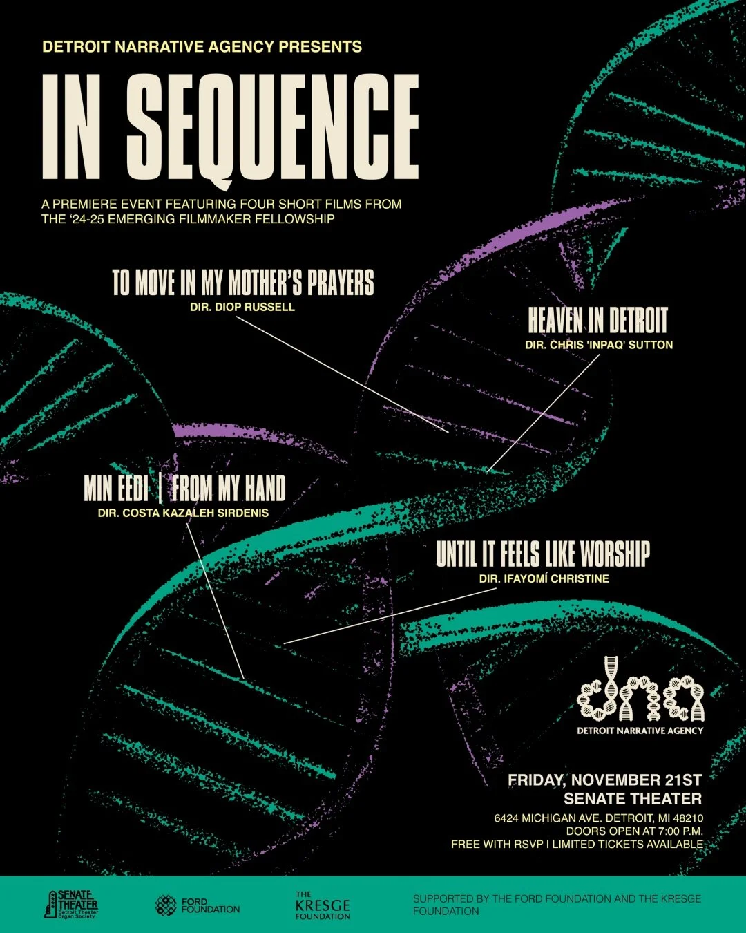 In Sequence — A Premiere Showcase of the Detroit Narrative Agency ’24-25 Fellowship Films