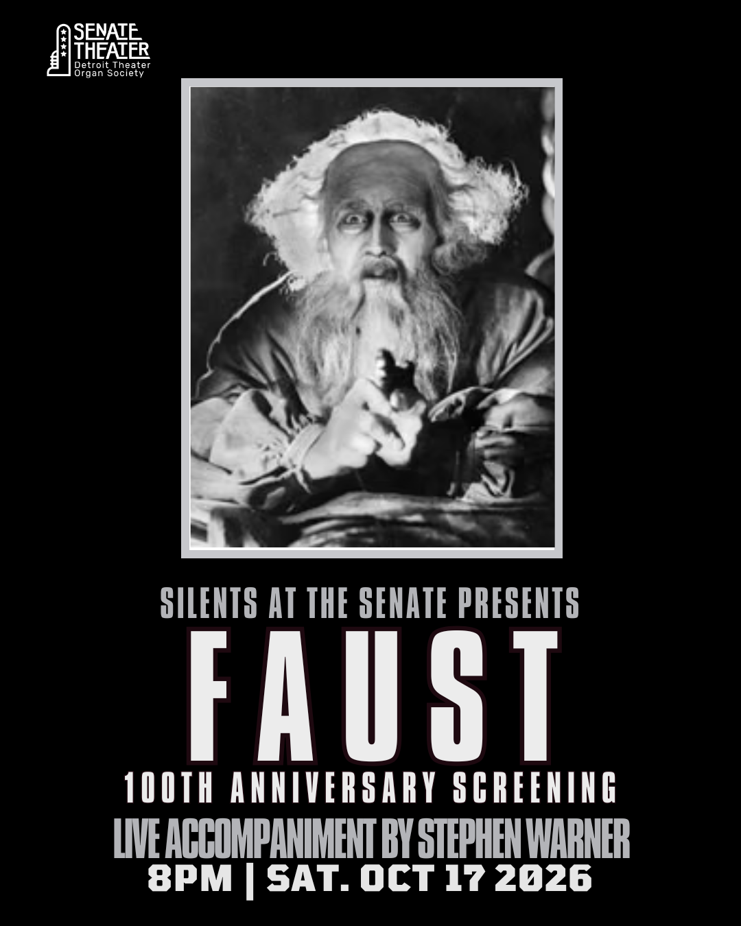 Silents at the Senate Presents: Faust (1926) 100th Anniversary Screening