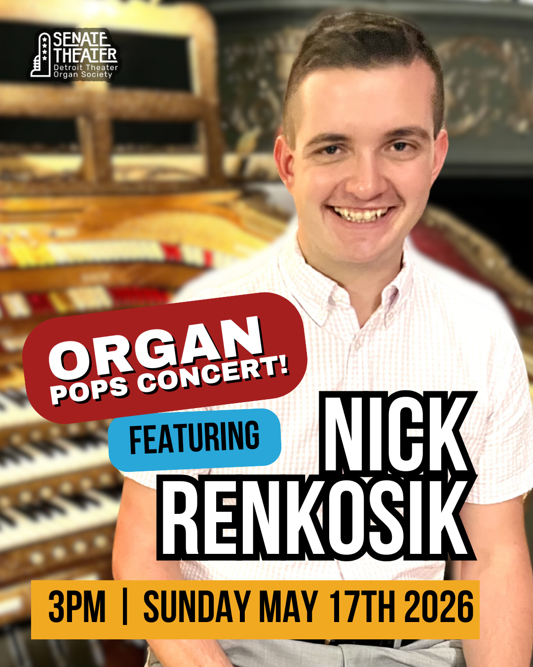 Organ Pops Concert Featuring Nick Renkosik