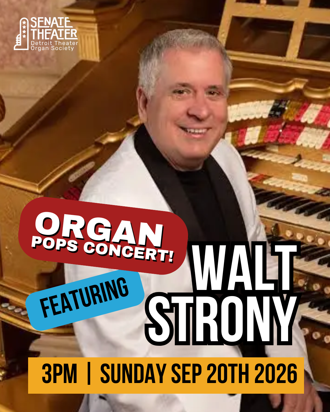 Organ Pops Concert Featuring Walt Strony