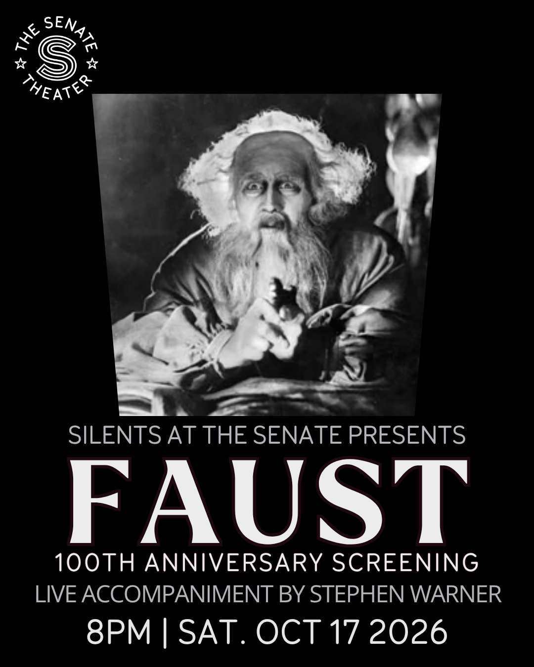 Silents at the Senate Presents: Faust (1926) 100th Anniversary Screening