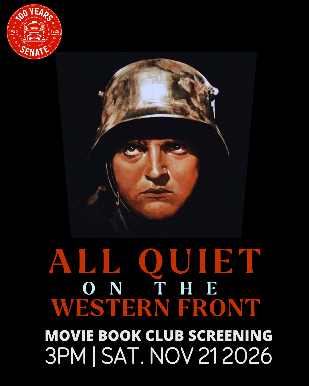 All Quiet on the Western Front (1930) Movie Book Club Screening! 