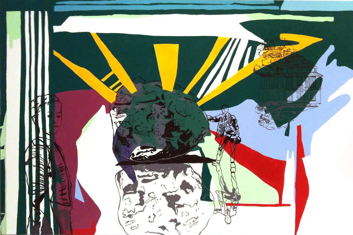 "From So Simple A Beginning" 2013, 8ft. x 12 ft. Axa Equitable Building, NYC