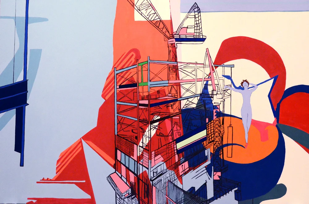 "From So Simple A Beginning" 2013, 8ft. x 12 ft. Axa Equitable Building, NYC