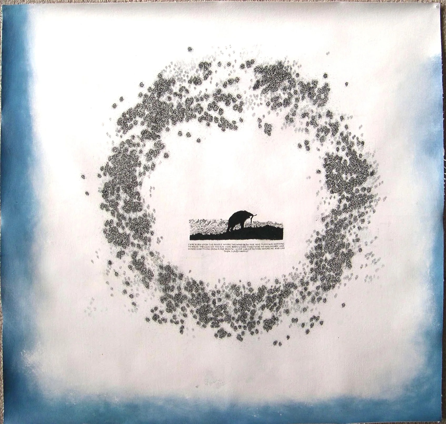 Born Upon the Prairie 2005, Ink and Acrylic Paint on Canvas, 36" x 36"