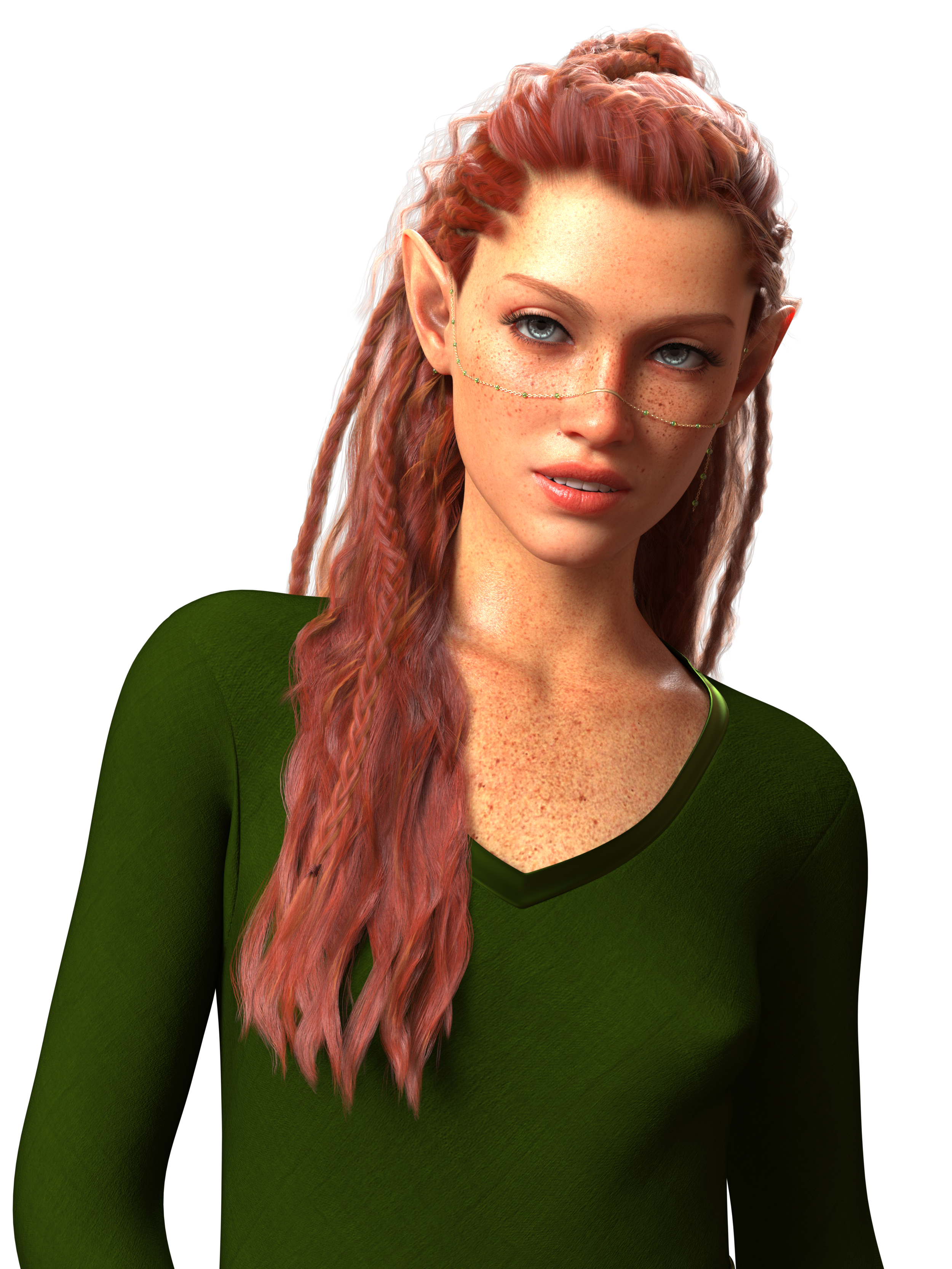 Realistic Elf Girl with Red Hair - Fantasy 2.png