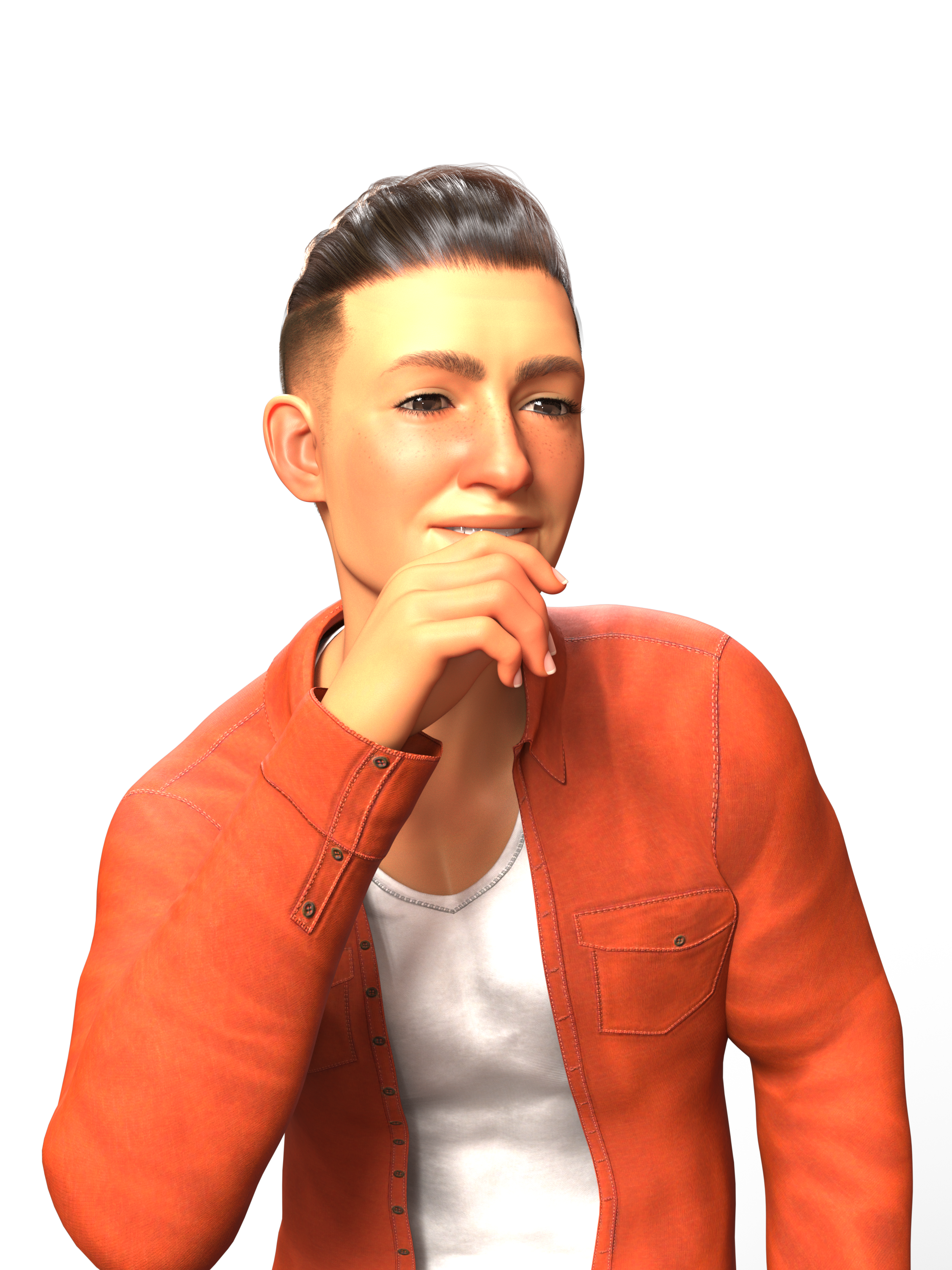 Cartoon Guy With Brown Hair - 11.png