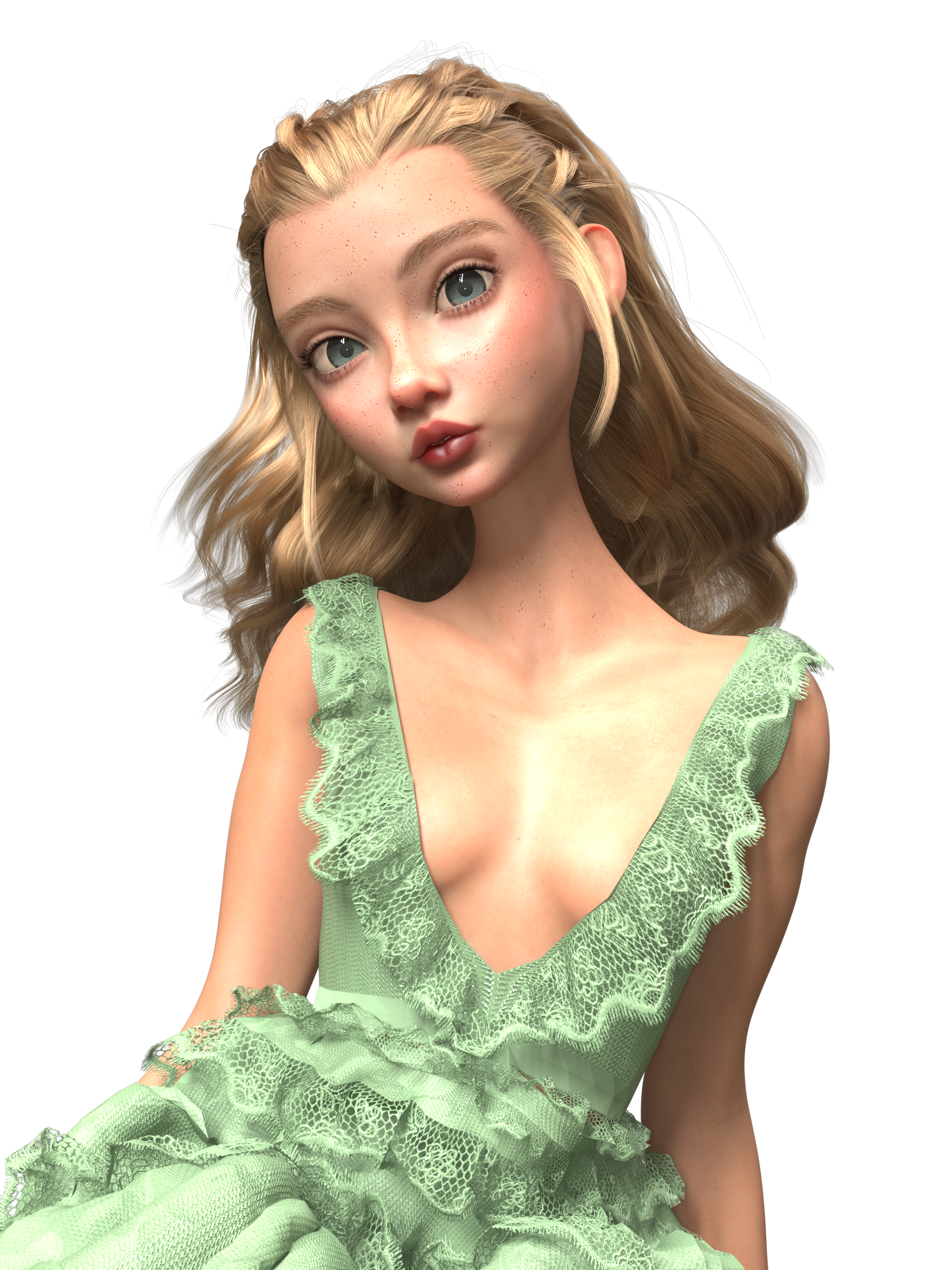Blonde Cartoon Girl - Contemporary 11.png