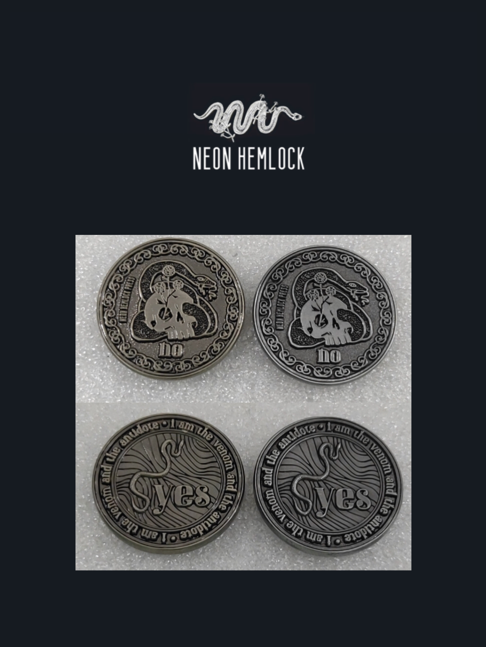 Decision Coin — neon hemlock