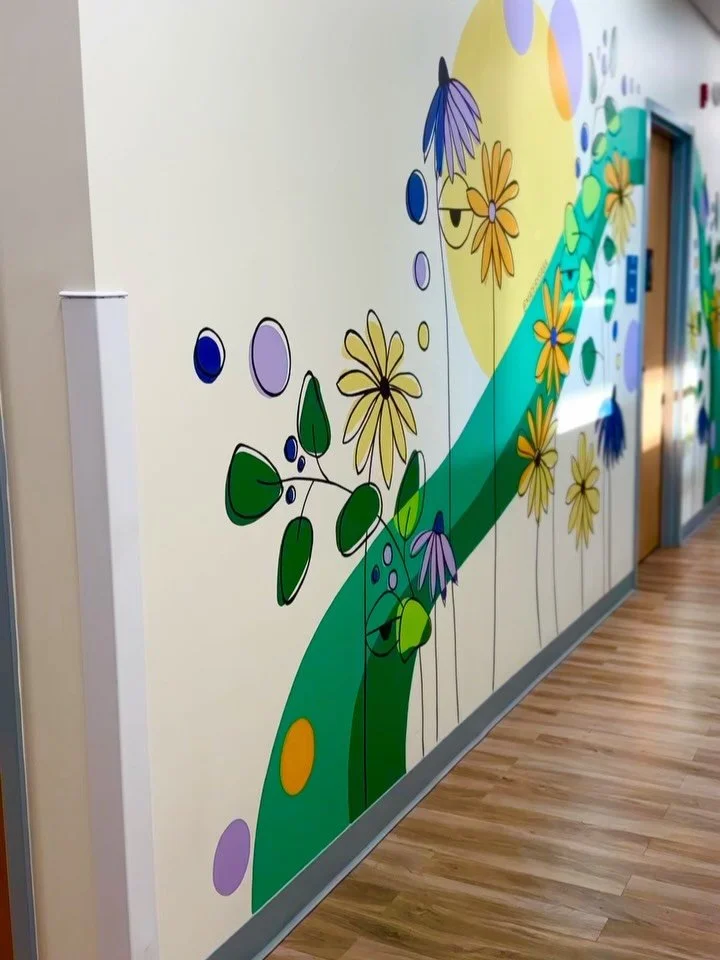🌼 AUGUST 2025 🌼 [swipe toward the end for a whole lotta real time ooey gooey brush stroke goodnesssss 🤤]

Got to paint another one for Total Health Care, this time at their Odenton location! The theme was native plants of Maryland, so I went with 