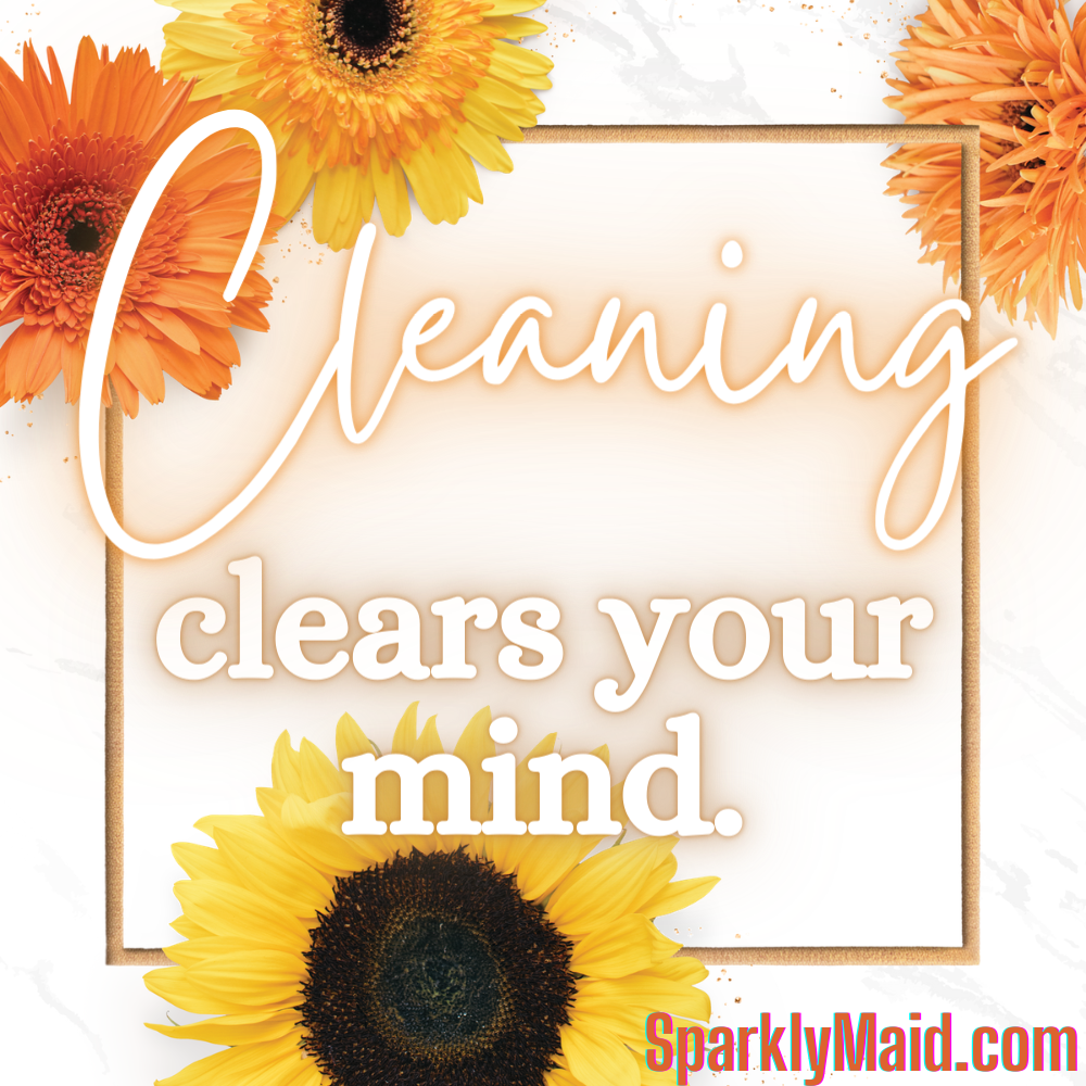   Cleaning clears your mind  