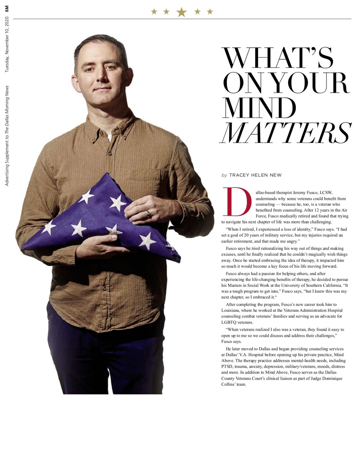 Veterans Day Feature - Dallas Morning News