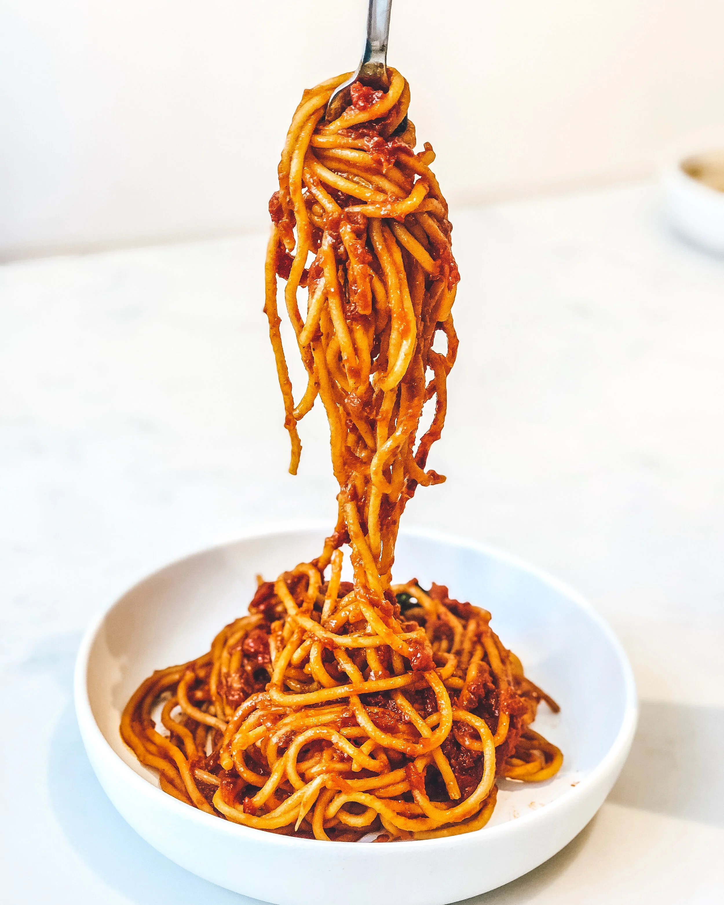 Massa com molho de tomate e gorgonzola