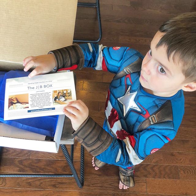 Over these last several months this little Cap has been watching and asking all about why mommy and her friend make the JB box. He&rsquo;s been to business meetings, Starbucks meetings and traveled with us to go to do office deliveries which translat