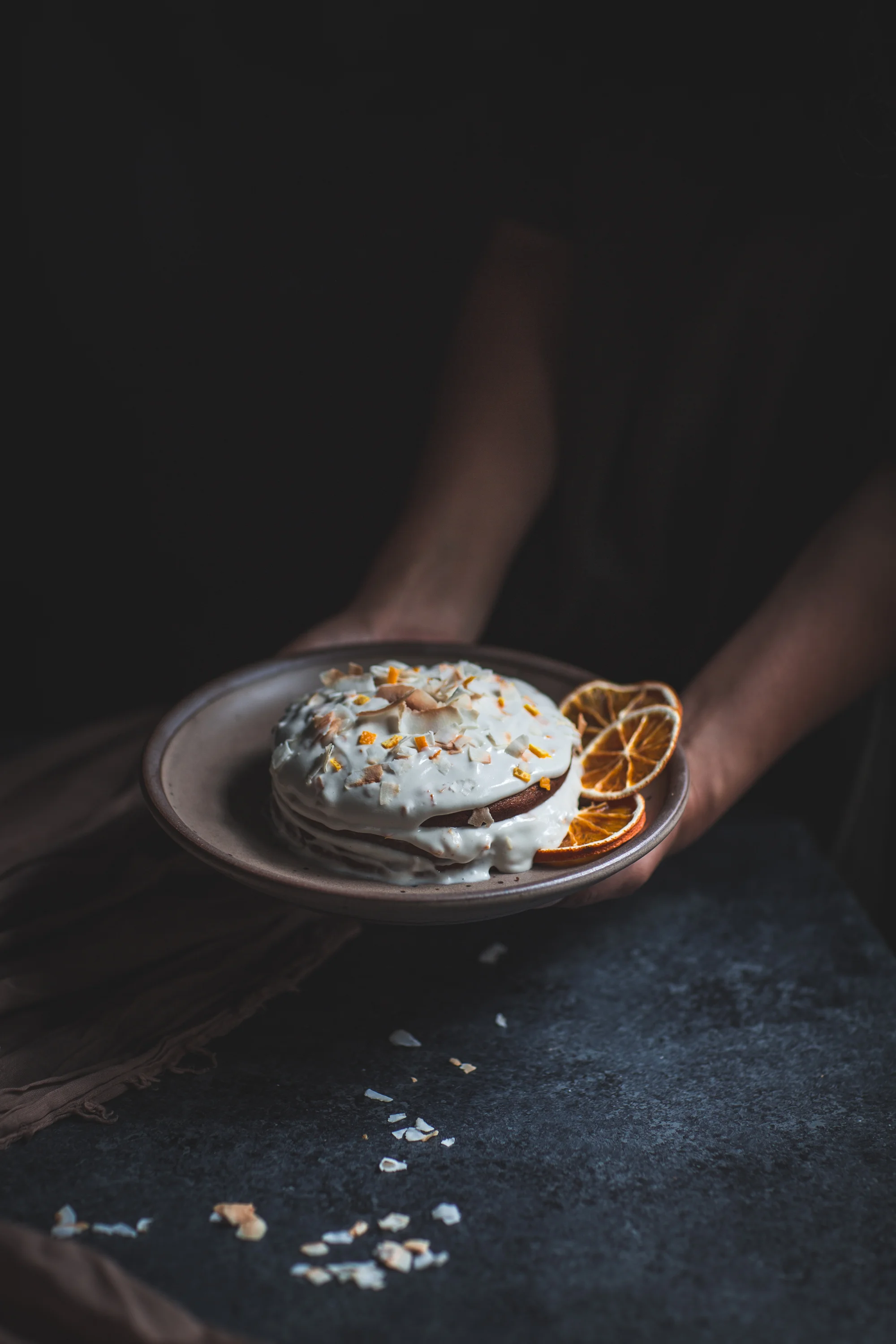 Pastel de Naranja con Salsa de Coco
